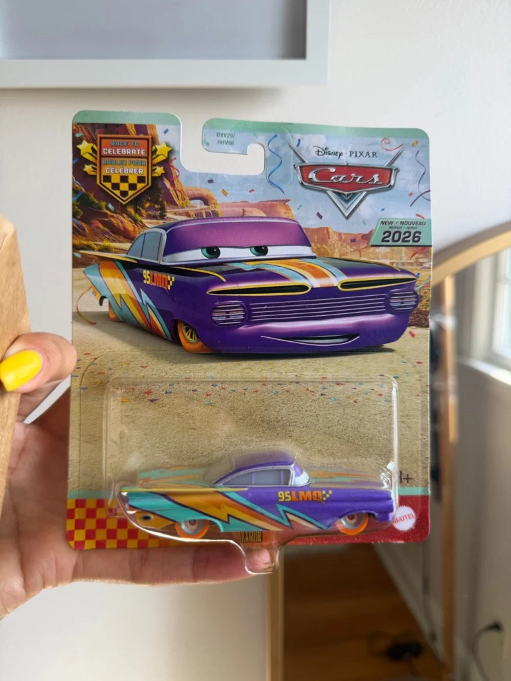 Mattel Purple & Teal Lightning-Stripe Die-Cast Car